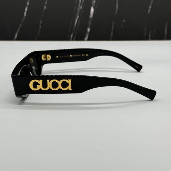 NEW GG1771S 001 GUCCI BLACK GREY GEOMETRIC WOMEN GUCCI SUNGLASSES - Picture 8 of 14